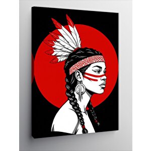Kanvas Tablo Kırmızı Başlıklı Kadın 70x100 cm