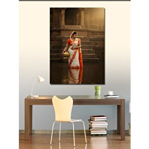 Kanvas Tablo Hint Kadını Ve Su Kovası 100x140 cm
