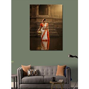 Kanvas Tablo Hint Kadını Ve Su Kovası 100x140 cm
