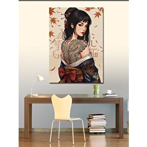Kanvas Tablo Geleneksel Japon Kadın Portresi 70x100 cm