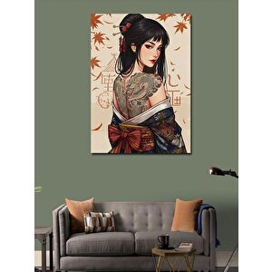 Kanvas Tablo Geleneksel Japon Kadın Portresi 70x100 cm
