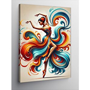 Kanvas Tablo Akışkan Dansçı 100x140 cm