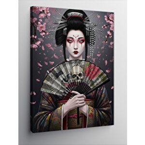 Kanvas Tablo Geleneksel Japon Geisha Kadın 50x70 cm