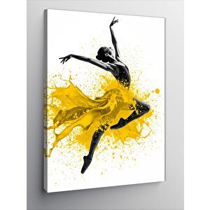 Kanvas Tablo Sarı Elbiseli Dansçı 70x100 cm
