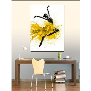 Kanvas Tablo Sarı Elbiseli Dansçı 70x100 cm