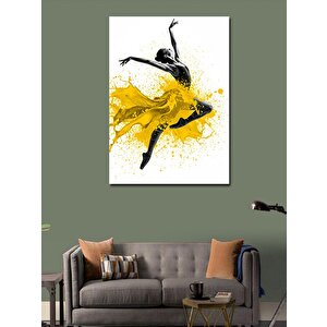 Kanvas Tablo Sarı Elbiseli Dansçı 70x100 cm