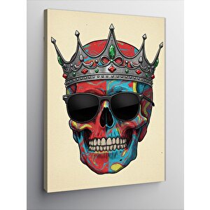 Kanvas Tablo Taçlı Kafatası 50x70 cm
