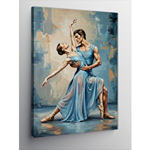 Kanvas Tablo Dans Eden Çift Çizimi 50x70 cm