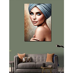 Kanvas Tablo Güzel Kadın Portresi Ve Yumuşak Tonlar 100x140 cm