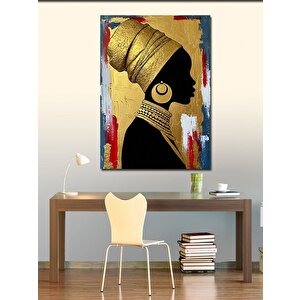 Kanvas Tablo Altın Profilli Kadın 100x140 cm