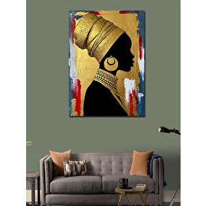 Kanvas Tablo Altın Profilli Kadın 100x140 cm