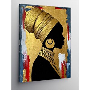 Kanvas Tablo Altın Profilli Kadın 50x70 cm