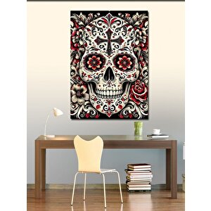 Kanvas Tablo Şeker Kafatası Motifi 100x140 cm