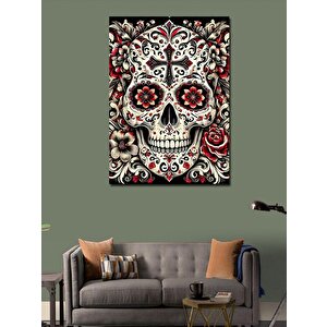 Kanvas Tablo Şeker Kafatası Motifi 50x70 cm