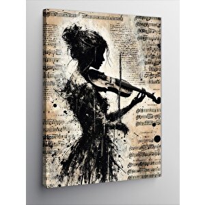 Kanvas Tablo Keman Çalan Kadın 50x70 cm