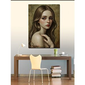 Kanvas Tablo Hüzünlü Kadın Portresi 50x70 cm