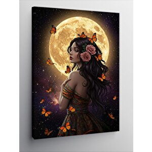 Kanvas Tablo Dolunayda Dans Eden Kadın 70x100 cm