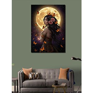 Kanvas Tablo Dolunayda Dans Eden Kadın 70x100 cm