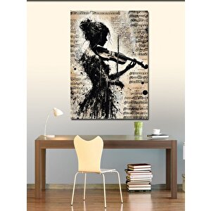 Kanvas Tablo Keman Çalan Kadın 70x100 cm