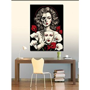 Kanvas Tablo İki Yüzlü Kadın Portresi 70x100 cm