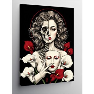 Kanvas Tablo İki Yüzlü Kadın Portresi 100x140 cm