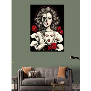 Kanvas Tablo İki Yüzlü Kadın Portresi 100x140 cm