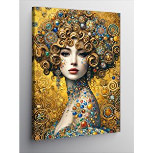Kanvas Tablo Sanatsal Kadın Ve Renkler 100x140 cm