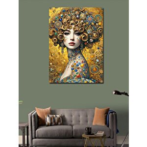 Kanvas Tablo Sanatsal Kadın Ve Renkler 100x140 cm