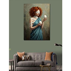Kanvas Tablo Yumurta Taşıyan Kadın 70x100 cm