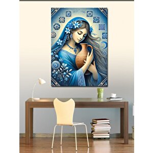 Kanvas Tablo Su Taşıyan Geleneksel Kadın 100x140 cm