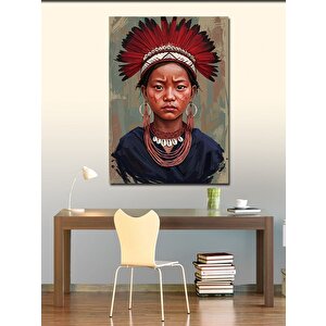Kanvas Tablo Kabile Kadını Ve Geleneksel Zarafet 50x70 cm
