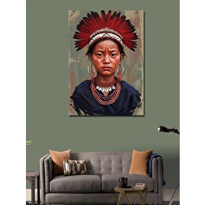 Kanvas Tablo Kabile Kadını Ve Geleneksel Zarafet 50x70 cm