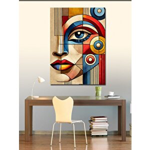 Kanvas Tablo Kübist Kadın Portresi 100x140 cm