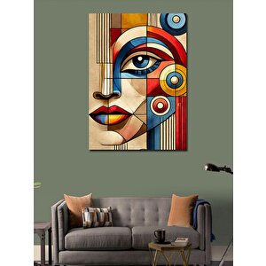 Kanvas Tablo Kübist Kadın Portresi 100x140 cm