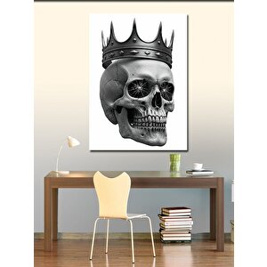 Kanvas Tablo Taçlı Kafatası Deseni 70x100 cm