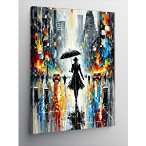 Kanvas Tablo Yağmur Altında Şemsiye 70x100 cm