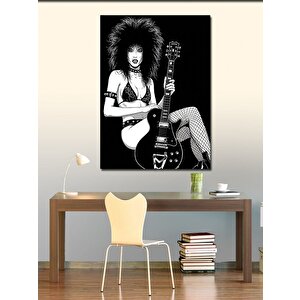 Kanvas Tablo Rock Star Kadın 50x70 cm