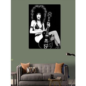 Kanvas Tablo Rock Star Kadın 50x70 cm