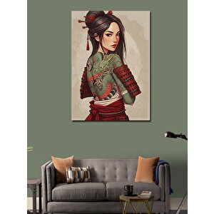 Kanvas Tablo Samuray Kadın 100x140 cm