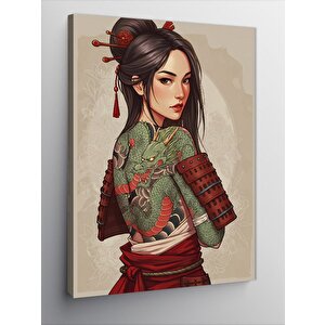 Kanvas Tablo Samuray Kadın 50x70 cm