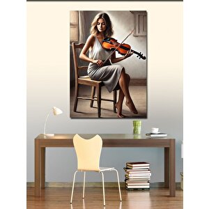 Kanvas Tablo Keman Çalan Kadın 70x100 cm