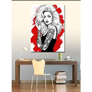 Kanvas Tablo Tasarımcı Kadın Portresi 100x140 cm