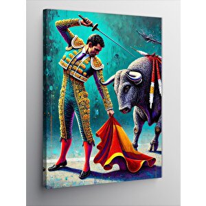 Kanvas Tablo Matador Ve Boğa Dansı 100x140 cm