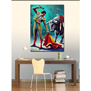 Kanvas Tablo Matador Ve Boğa Dansı 100x140 cm