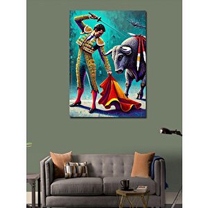 Kanvas Tablo Matador Ve Boğa Dansı 100x140 cm