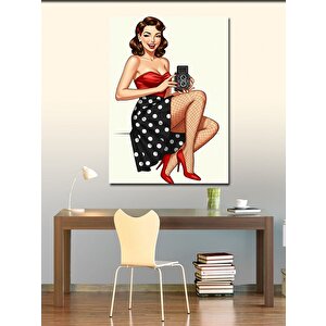 Kanvas Tablo Eski Fotoğrafçı Kadın 70x100 cm