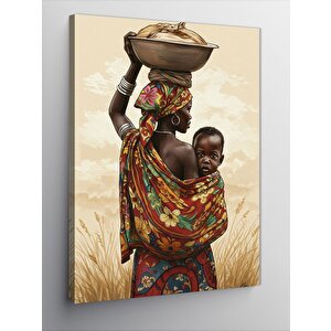 Kanvas Tablo Su Taşıyan Afrikalı Kadın 50x70 cm
