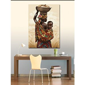 Kanvas Tablo Su Taşıyan Afrikalı Kadın 50x70 cm
