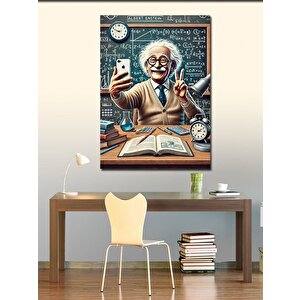 Kanvas Tablo Einstein Ve Bilimsel Çalışma 50x70 cm