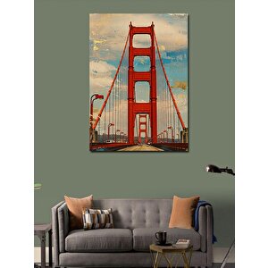 Kanvas Tablo Golden Gate Köprüsü 50x70 cm